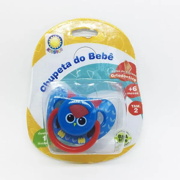 Chupeta Kitstar Ortodôntico Bichos Macaco/Pássaro + 6 meses Tam 2