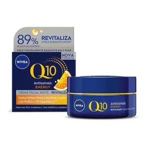 Creme Facial Nivea Q10 Energy Antissinais Noturno Vitamina C e E 50g