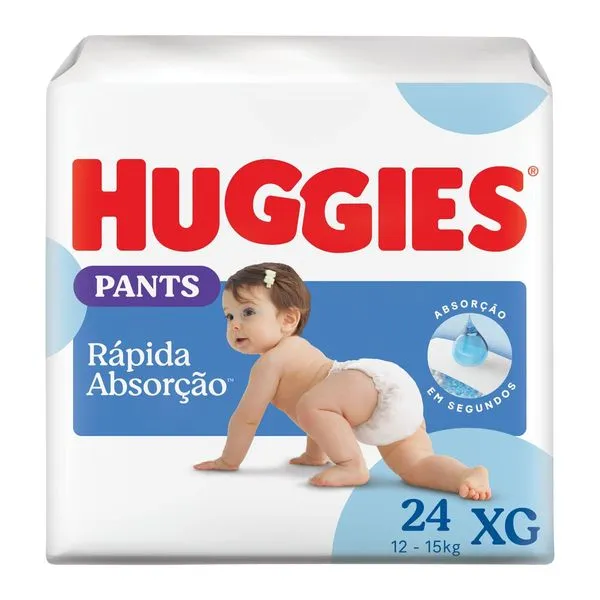Fralda Huggies Tripla Proteção Roupinha XG 24 Unidades