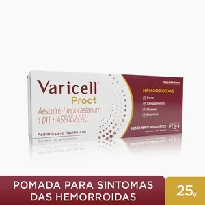 Varicell Proct Pomada 25g Com 6 Aplicadores - Alívio Para Hemorroidas, Dor E Sangramento