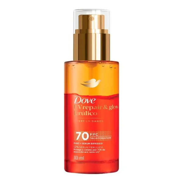 Óleo e Sérum Bifásico Dove UV Repair & Glow + Ferúlico Frasco 110ml Spray