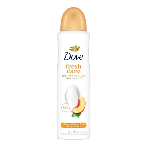 Antitranspirante Dove Fresh Pêssego & Leite de Arroz 150ml Aerossol
