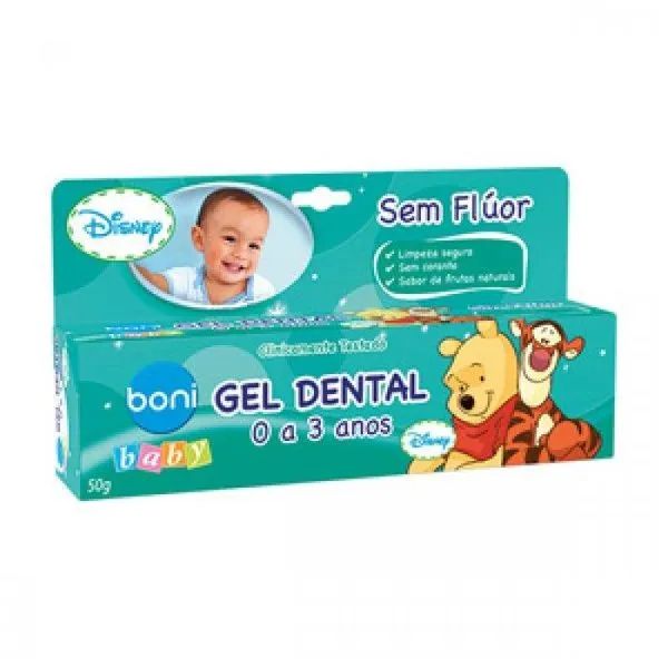 Gel Dental Boni Baby Sem Flúor 50g