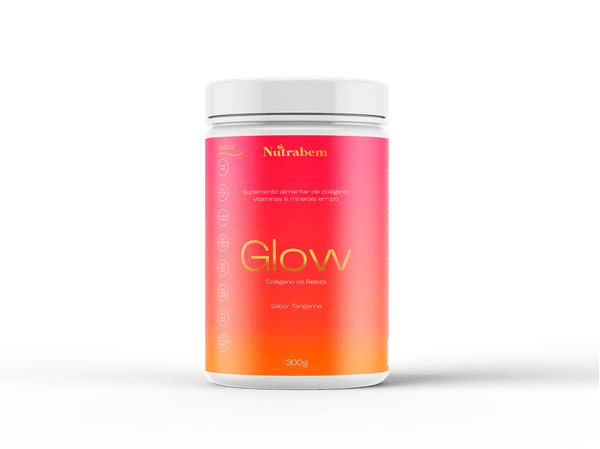 Colágeno da beleza Nutrabem GLOW sabor tangerina 300g