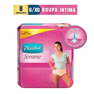 Roupa íntima absorvente Femme G/XG Absorção 5x Controle de Odor Plenitud Roupa Íntima Plenit Active Mulher G/Xg 8Un - Plenitud