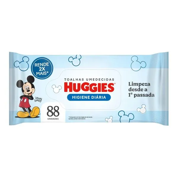Lenços Umedecidos Huggies Tripla Proteção 88 Unidades