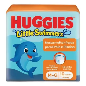 Fralda Huggies Little Swimmers Praia e Piscina G 10 Unidades