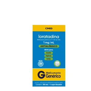Antialérgico Loratadina 1mg/ml Genérico Cimed 100ml Xarope