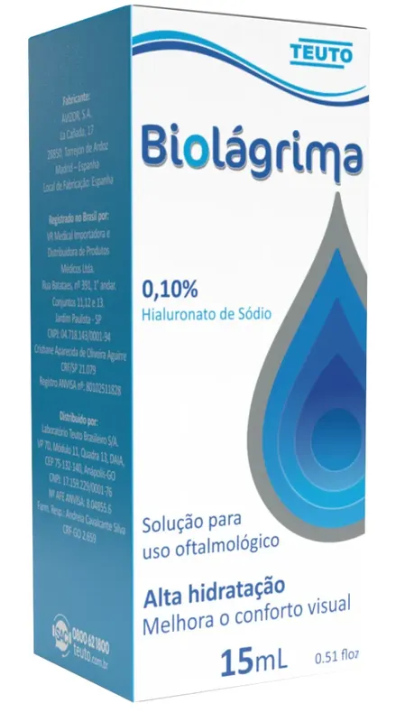 Biolágrima 0,10% 1 frasco gotejador 15mL