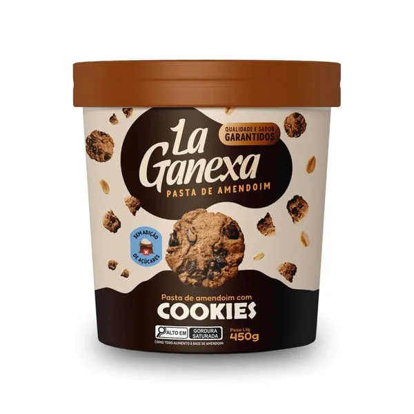 Pasta de amendoim Cookies cream La Ganexa 450g