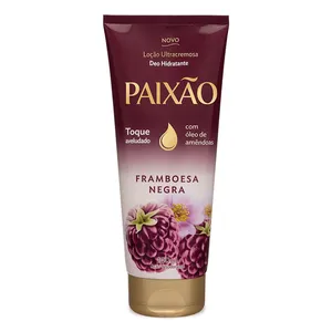 Hidratante Corporal Paixão Framboesa Negra com Hibisco Ultracremoso ação Desodorante 200ml