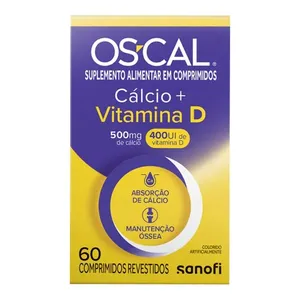 Suplemento Alimentar Os-Cal D Cálcio 500mg + Vitamina D 400UI 60 Comprimidos