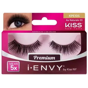 Cílios Postiços Kiss New York i-ENVY Premium Au Naturale Volume 03 1 Par