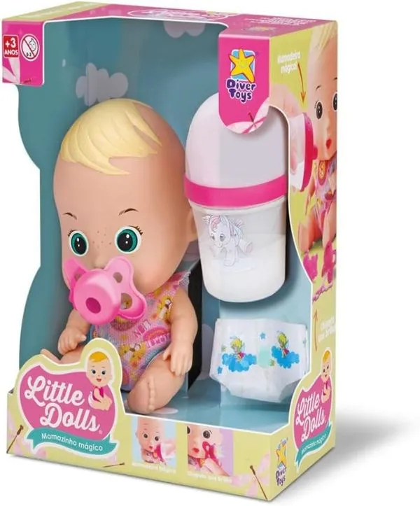 BONECA LITTLE DOLLS MAMAZINHO MAGICO DIVERTOYS - 8160