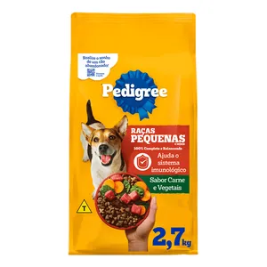 Ração Pedigree Cães Adultos Raças Pequenas e Minis Carne e Vegetais 2,7 kg