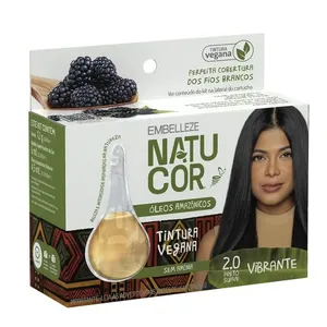 Tintura Vegana Embelleze Natucor Sem Amônia 2.0 - Preto Suave