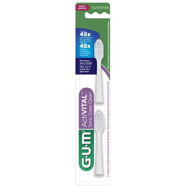 Refil Escova Deep Clean Sonic GUM (2 unid)