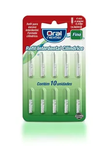Escova Dental Oral Nexter Interdental Refil Cilíndrica Fina