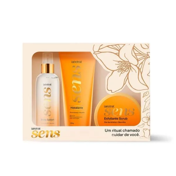 Kit Labotrat Sens Flor de Ameixa e Baunilha - Hidratante 200g + Esfoliante 300g + Body Splash 230ml