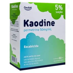 Kaodine 5% permetrina 5% tratamento para escabiose sarna 60ml