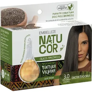 Tinta de Cabelo NATUCOR Óleos Amazônicos Castanho Escuro 3.0 1un
