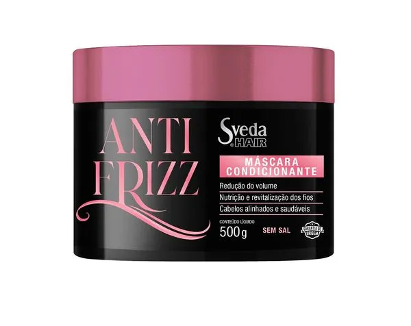 Máscara Capilar Sveda Hair Condicionante Antifrizz 500g