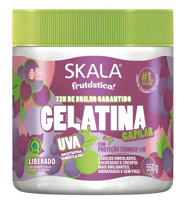 Gelatina Capilar Skala Uva 550g