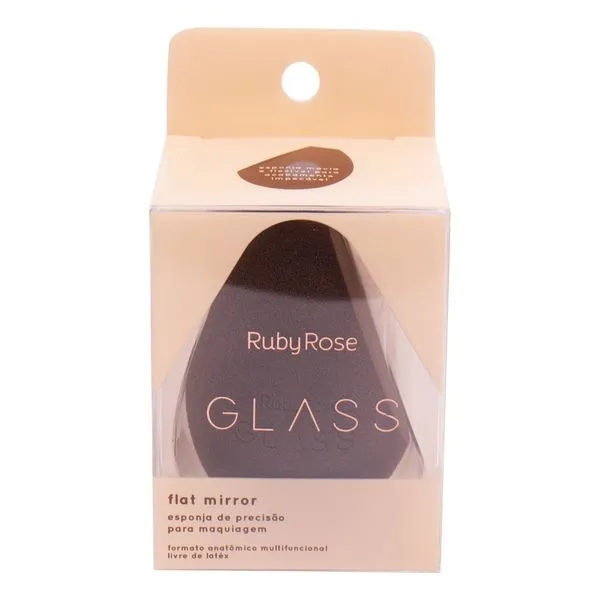 Esponja de Maquiagem Ruby Rose Flat Mirror Glass 1un