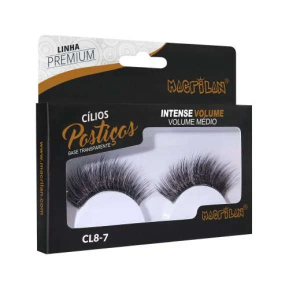 Cílios Postiços Macrilan Premium Intense Volume Médio CL8-7