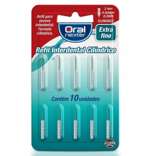 Escova Dental Oral Nexter Interdental Refil Cilíndrica Extrafina
