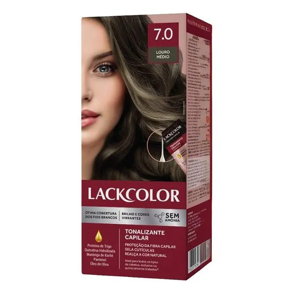 Tonalizante Lack Color 7.0 Louro Médio 1un