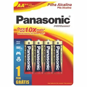 Pilha Panasonic Power Alkaline Aa Leve 4 Pague 3