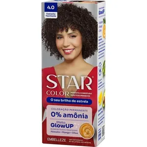 Tintura de Cabelo STAR COLOR Sem Amônia Castanho Fascinante 4.0