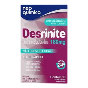 Antialérgico Desrinite 180mg 10 Comprimidos