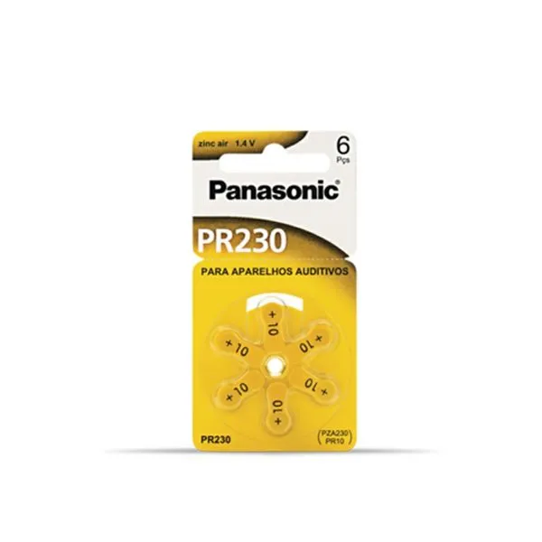 Bateria Auditiva Panasonic Pr-230br com 6 Unidades