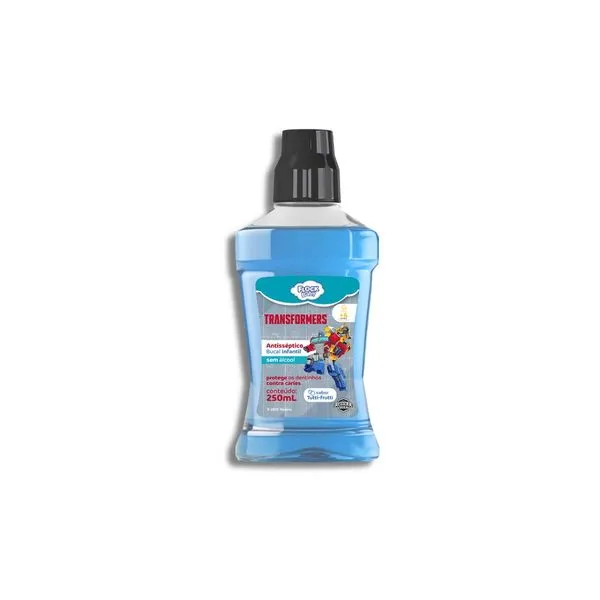 Enxaguante Bucal Flock Baby Transformers Sem Álcool Infantil 6+ Powerdent 250ml