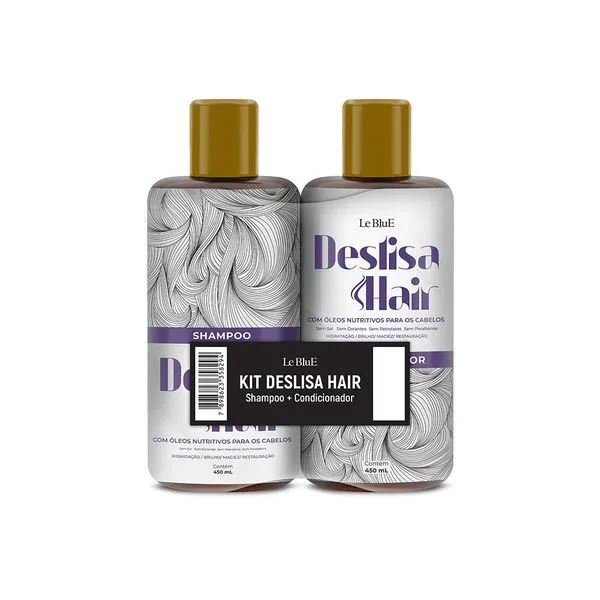 Kit Le Blue Deslisa Hair Shampoo 450ml +Condicionador 450ml
