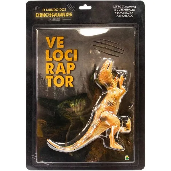 Livro O Mundo dos Dinossauros Leia e Brinque Velociraptor Todolivro