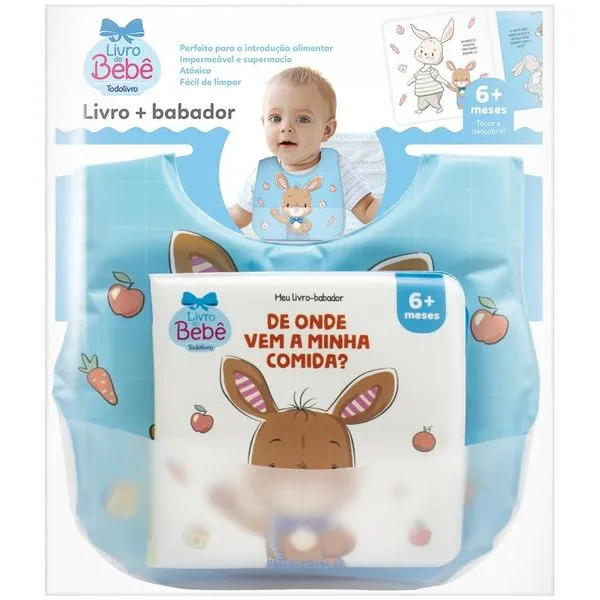 Livo + Babador De Onde Vem a Comida Azul Todolivro
