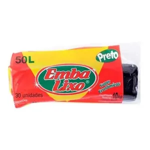 Saco de Lixo Embalixo Super Profissional Reforçado 50 Litros 63cm x 80cm com 30 Unidades