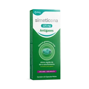 Simeticona 125mg MCG Caixa 10 Cápsulas Gelatinosas