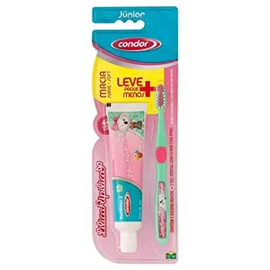 Escova Dental Infantil Condor Lilica Macia 2 a 5 Anos + Gel Dental Infantil