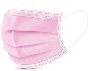 Máscara Tripla Infantil Rosa Caixa 25 Unidades