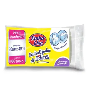 Saco de Lixo Embalixo Neutralizador de Odores Reforçado Lavanda 50 Litros 63cm x 80cm com 30 Unidades Saco de Lixo Embalixo Neutralizador de Odores Reforçado Lavanda 50 Litros 63cm x 80cm com 30 Unidade