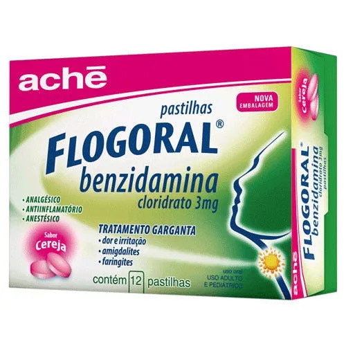 Flogoral Cereja Caixa 12 Pastilhas