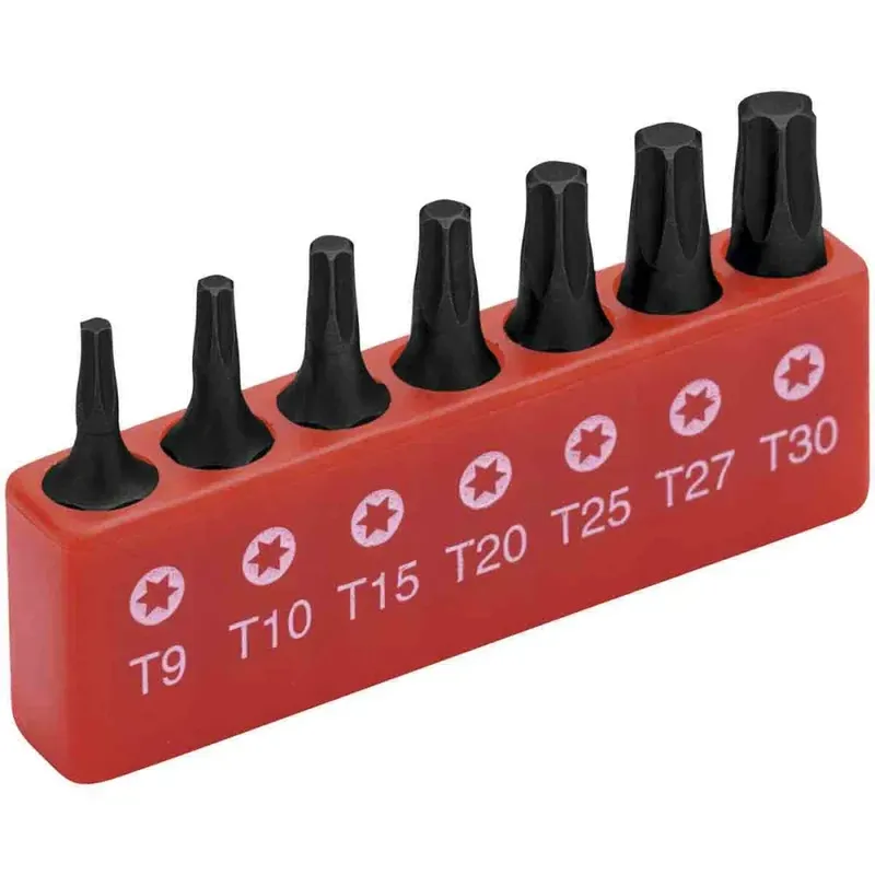 Jogo de Bits Para Parafusadeira Ponta Torx 7 Pçs Worker