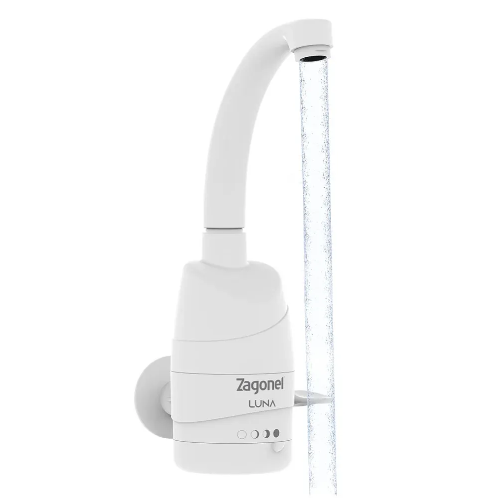 Torneira Elétrica Luna de Parede Branca 127V 5500W Zagonel
