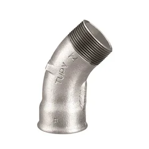 Curva macho/fêmea 45° 3" BSP galvanizada 122701233 - TUPY