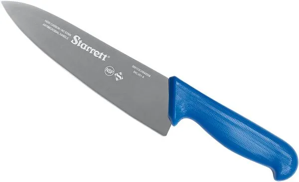 Faca para Carne Refile de Mesa 8" Lâmina Triangular Larga Inox STARRETT Azul