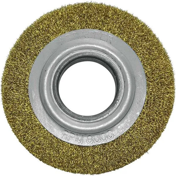 Escova circular aço ondulada 125x19 mm Furo 13 mm - Abrasfer